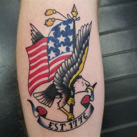 patriotic american tattoos|american traditional flag tattoo.